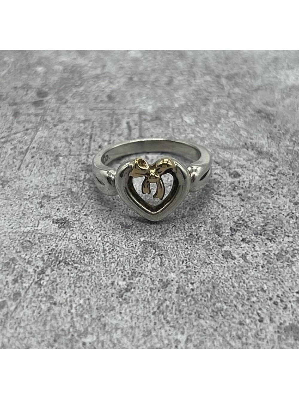 Tiffany & Co Open Heart Ribbon Ring Combination